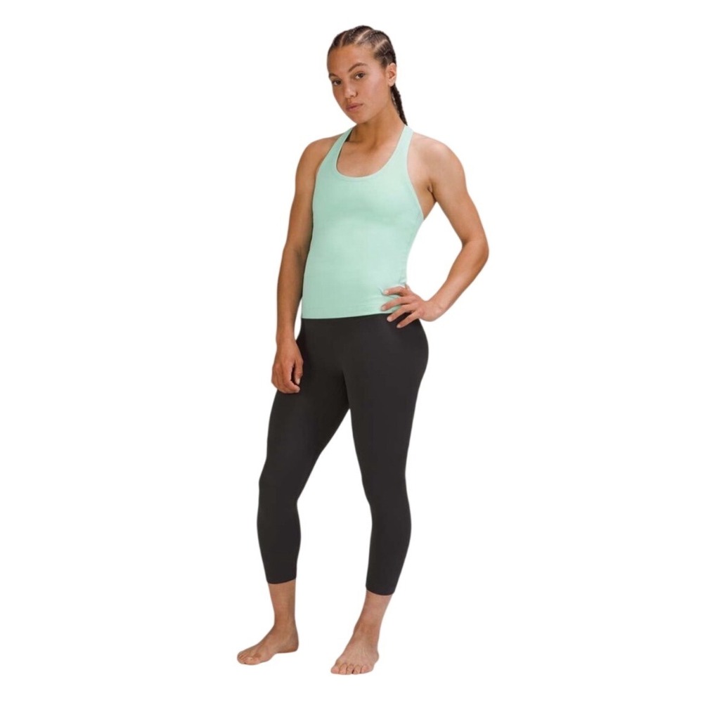 Lululemon Cool Racerback Tank Top Mint Green Yoga Training Slim Fit Size 6